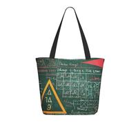 KCGSDEGV Formulas Shapes Theory Math Lesson Word Printing Tote Bag for Women Large Handle Bag Lightweight Shoulder Bag with Zipper for Shopping School Work Travel