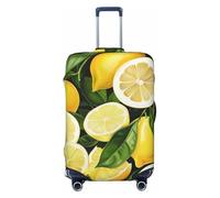 KCGSDEGV Fresh Tropical Lemons Prints Elastic Luggage Cover with Invisible Zippers - Universal Suitcase Protector for Travel, Business Trips, S(18-21inch Suitcase)