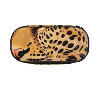 KCGSDEGV Fun Leopard Print Prints Pencil Case Stationery Organizer Pen Pouch Bag Makeup Bag for Travel School Work