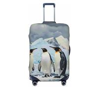 KCGSDEGV Funny Penguins Prints Elastic Luggage Cover with Invisible Zippers - Universal Suitcase Protector for Travel, Business Trips, XL(29-32inch Suitcase)