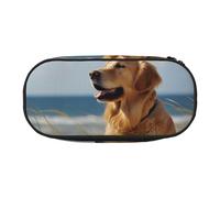 KCGSDEGV Golden Retriever Prints Pencil Case Stationery Organizer Pen Pouch Bag Makeup Bag for Travel School Work