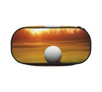 KCGSDEGV Golf Sport at Sunset Prints Pencil Case Stationery Organizer Pen Pouch Bag Makeup Bag for Travel School Work