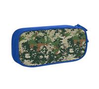 KCGSDEGV Green Army Digital Camouflage Printed Pen Pencil Cases for School Girls Boys, Large Capacity Cute Pencil Bag Holder Stationery Organizer Box,Blue