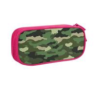 KCGSDEGV Green Military Camouflage Printed Pen Pencil Cases for School Girls Boys, Large Capacity Cute Pencil Bag Holder Stationery Organizer Box,Pink