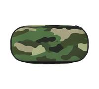 KCGSDEGV Green Military Camouflage Prints Pencil Case Stationery Organizer Pen Pouch Bag Makeup Bag for Travel School Work