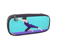 KCGSDEGV Gymnastics Game Printed Pen Pencil Cases for Students Girls Boys, Cute Leather Pencil Bag Pouch Holder Stationery Organizer for Kids Men Women