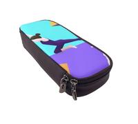 KCGSDEGV Gymnastics Game Printed Pen Pencil Cases for Students Girls Boys, Cute Leather Pencil Bag Pouch Holder Stationery Organizer for School Work Travel