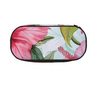 KCGSDEGV Hawaiian Flowers Print Prints Pencil Case Stationery Organizer Pen Pouch Bag Makeup Bag for Travel School Work