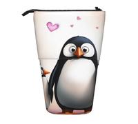 KCGSDEGV I Love Penguins Prints Standing Expandable Pencil Case Organiser for School Pens, Makeup & Travel for Students & Artists