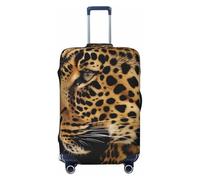 KCGSDEGV Leopard Animal Print Prints Elastic Luggage Cover with Invisible Zippers - Universal Suitcase Protector for Travel, Business Trips, M(22-24inch Suitcase)