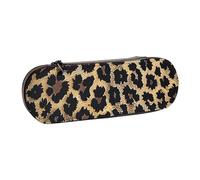 KCGSDEGV Leopard Print Print Printed Pen Pencil Cases for School Girls Boys, Cute Leather Zipper Pencil Bag Holder Stationery Organizer Box