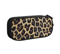 KCGSDEGV Leopard Print Print Printed Pen Pencil Cases for School Girls Boys, Large Capacity Cute Pencil Bag Holder Stationery Organizer Box,Black