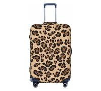 KCGSDEGV Leopard Print Prints Elastic Luggage Cover with Invisible Zippers - Universal Suitcase Protector for Travel, Business Trips, M(22-24inch Suitcase)
