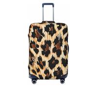 KCGSDEGV Leopard Print Prints Elastic Luggage Cover with Invisible Zippers - Universal Suitcase Protector for Travel, Business Trips, S(18-21inch Suitcase)