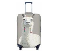 KCGSDEGV Llama Print Prints Elastic Luggage Cover with Invisible Zippers - Universal Suitcase Protector for Travel, Business Trips, S(18-21inch Suitcase)