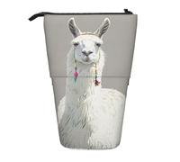 KCGSDEGV Llama Print Prints Standing Expandable Pencil Case Organiser for School Pens, Makeup & Travel for Students & Artists
