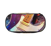 KCGSDEGV Magic Electric Guitar Music Prints Pencil Case Stationery Organizer Pen Pouch Bag Makeup Bag for Travel School Work