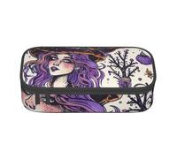 KCGSDEGV Magic Witch Witchcraft Bohemian Drawing Printed Pencil Cases Cute Compartment Pencil Pouch Pen Bag Holder Stationery Organizer Box for School Girls Boys