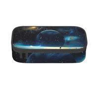 KCGSDEGV Moon Stars and Planets Printed Pencil Cases Cute Compartment Pencil Pouch Pen Bag Holder Stationery Organizer Box for School Girls Boys
