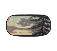 KCGSDEGV Moose Mountain Pine Tree Wilderness Prints Pencil Case Stationery Organizer Pen Pouch Bag Makeup Bag for Travel School Work