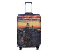 KCGSDEGV New York City Prints Elastic Luggage Cover with Invisible Zippers - Universal Suitcase Protector for Travel, Business Trips, S(18-21inch Suitcase)