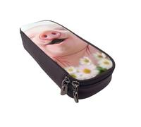 KCGSDEGV Outdoor Farm Animals Printed Pen Pencil Cases for Students Girls Boys, Cute Leather Pencil Bag Pouch Holder Stationery Organizer for School Work Travel