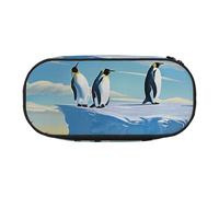 KCGSDEGV Penguins On The Iceberg Print Prints Pencil Case Stationery Organizer Pen Pouch Bag Makeup Bag for Travel School Work