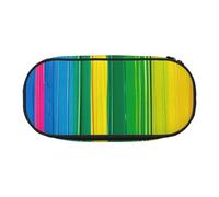 KCGSDEGV Rainbow Color Stripe Prints Pencil Case Stationery Organizer Pen Pouch Bag Makeup Bag for Travel School Work