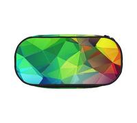 KCGSDEGV Rainbow Geometric Prints Pencil Case Stationery Organizer Pen Pouch Bag Makeup Bag for Travel School Work