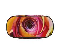 KCGSDEGV Rainbow Rose Flower Prints Pencil Case Stationery Organizer Pen Pouch Bag Makeup Bag for Travel School Work