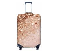 KCGSDEGV Rose Gold Glitter Prints Elastic Luggage Cover with Invisible Zippers - Universal Suitcase Protector for Travel, Business Trips, M(22-24inch Suitcase)