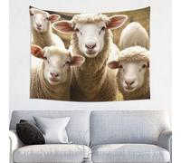 KCGSDEGV Sheep and Lambs Printed Tapestry Wall Hanging 95x73 CM - Exquisite Wall Decoration for Home Bedroom, Living Room, Dorm