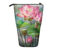 KCGSDEGV Spirit of The Flowers Prints Standing Expandable Pencil Case Organiser for School Pens, Makeup & Travel for Students & Artists
