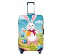 KCGSDEGV Spring Happy Festival Holiday Prints Elastic Luggage Cover with Invisible Zippers - Universal Suitcase Protector for Travel, Business Trips, M(22-24inch Suitcase)