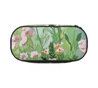 KCGSDEGV Springtime Herb Garden Prints Pencil Case Stationery Organizer Pen Pouch Bag Makeup Bag for Travel School Work