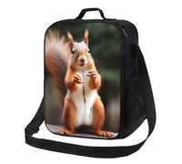 KCGSDEGV Squirrel Funny Animal Printed Insulated Lunch Tote Bag for Men Women - Keep Cool and Thermal Lunch Box Bag with Shoulder Strap for Work School Picnic Travel