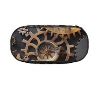 KCGSDEGV Steampunk Mechanical Gears Prints Pencil Case Stationery Organizer Pen Pouch Bag Makeup Bag for Travel School Work