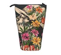 KCGSDEGV Thug Life Flowers Prints Standing Expandable Pencil Case Organiser for School Pens, Makeup & Travel for Students & Artists