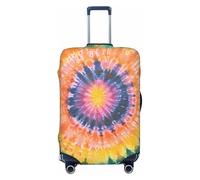 KCGSDEGV Tie Dye Prints Elastic Luggage Cover with Invisible Zippers - Universal Suitcase Protector for Travel, Business Trips, XL(29-32inch Suitcase)