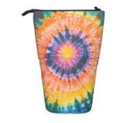 KCGSDEGV Tie Dye Prints Standing Expandable Pencil Case Organiser for School Pens, Makeup & Travel for Students & Artists