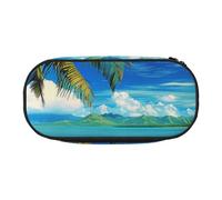 KCGSDEGV Tropical Palm Tree Hawaii Beach Prints Pencil Case Stationery Organizer Pen Pouch Bag Makeup Bag for Travel School Work
