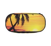 KCGSDEGV Tropical Palm Tree Prints Pencil Case Stationery Organizer Pen Pouch Bag Makeup Bag for Travel School Work
