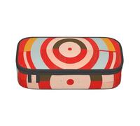 KCGSDEGV Vector Design Target Printed Pencil Cases Cute Compartment Pencil Pouch Pen Bag Holder Stationery Organizer Box for School Girls Boys