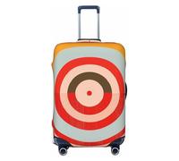 KCGSDEGV Vector Design Target Prints Elastic Luggage Cover with Invisible Zippers - Universal Suitcase Protector for Travel, Business Trips, S(18-21inch Suitcase)