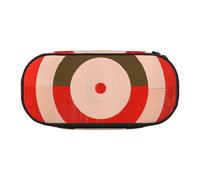 KCGSDEGV Vector Design Target Prints Pencil Case Stationery Organizer Pen Pouch Bag Makeup Bag for Travel School Work