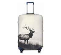 KCGSDEGV Wild Deer Prints Elastic Luggage Cover with Invisible Zippers - Universal Suitcase Protector for Travel, Business Trips, S(18-21inch Suitcase)