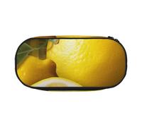 KCGSDEGV Yellow Lemon Prints Pencil Case Stationery Organizer Pen Pouch Bag Makeup Bag for Travel School Work