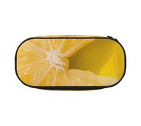 KCGSDEGV Yellow Lemon Prints Pencil Case Stationery Organizer Pen Pouch Bag Makeup Bag for Travel School Work