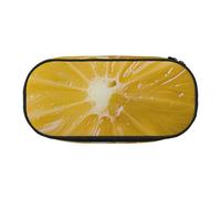 KCGSDEGV Yellow Lemon Prints Pencil Case Stationery Organizer Pen Pouch Bag Makeup Bag for Travel School Work