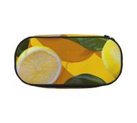 KCGSDEGV Yellow Lemons Prints Pencil Case Stationery Organizer Pen Pouch Bag Makeup Bag for Travel School Work